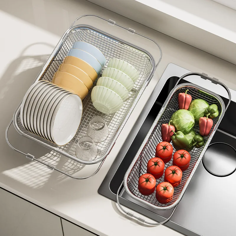 Kitchen countertop sink drain rack adjustable dishwashing sink shelf cross-border stainless steel telescopic dish storage rack
Kitchen countertop sink drain rack adjustable dishwashing sink shelf cross-border stainless steel telescopic dish storage rack