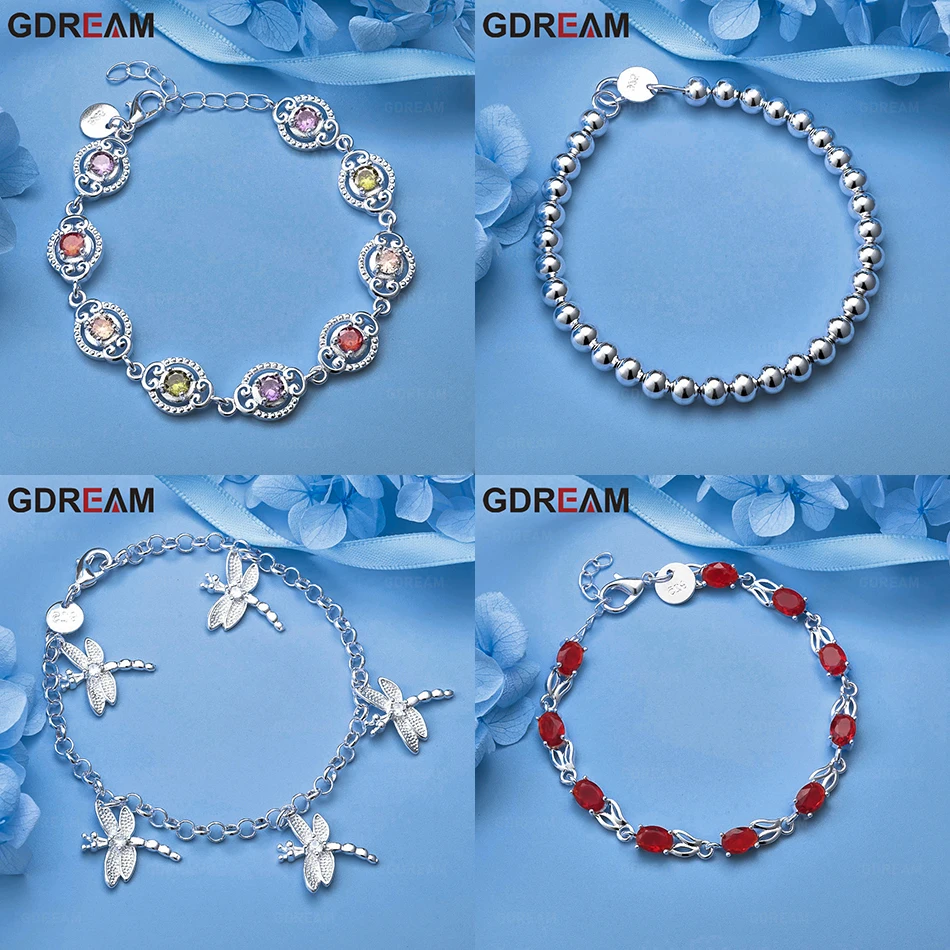 GDREAM 925 Sterling Silver Smooth Round Hollow Ball Bracelet Gift Accessories Party Jewelry Wedding
GDREAM 925 Sterling Silver Smooth Round Hollow Ball Bracelet Gift Accessories Party Jewelry Wedding
