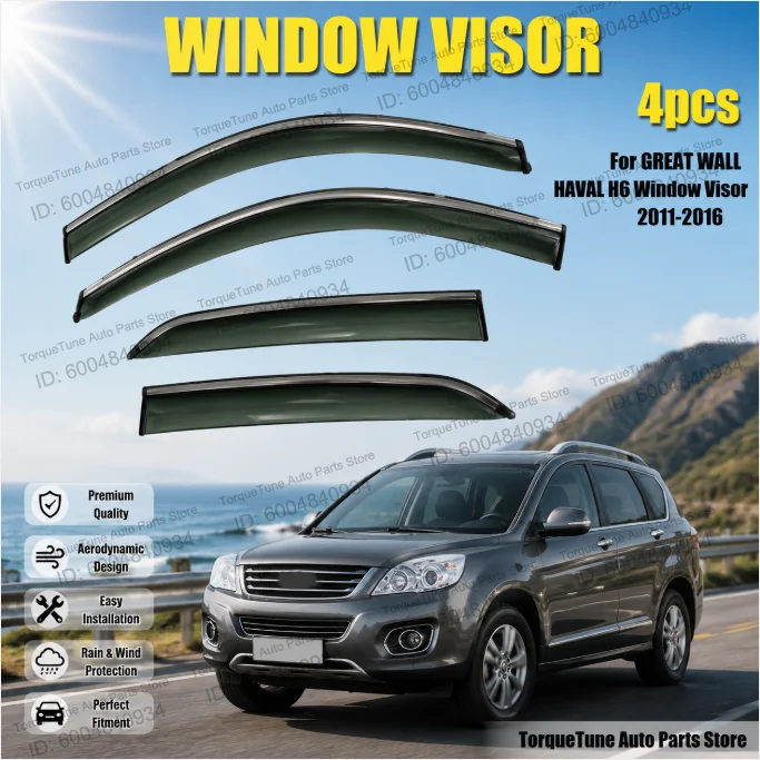 Premium In Channel Easy Installation Durable Window Visor Wind Deflector For GREAT WALL HAVAL H6 2011-2016 OEM Direct Fit
Premium In Channel Easy Installation Durable Window Visor Wind Deflector For GREAT WALL HAVAL H6 2011-2016 OEM Direct Fit
