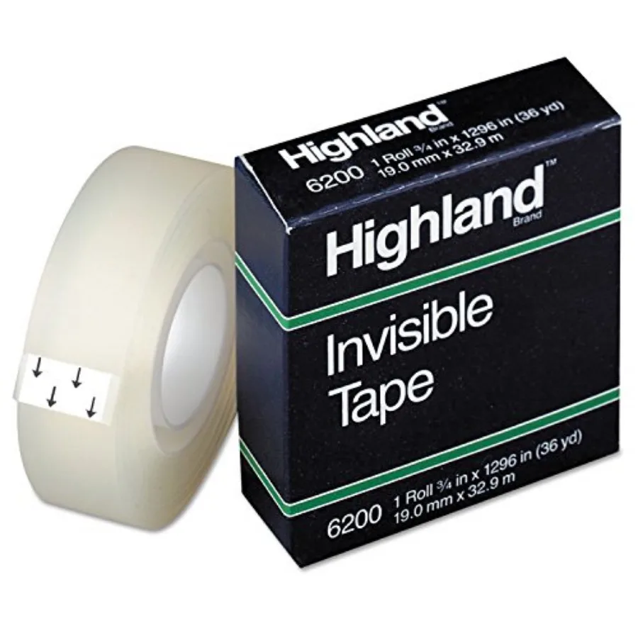 Highland Invisible Permanent Mending Tape, 3/4" x 1296" Roll, Clear Matte Finish, 1" Core Single Roll Refill
Highland Invisible Permanent Mending Tape, 3/4" x 1296" Roll, Clear Matte Finish, 1" Core Single Roll Refill