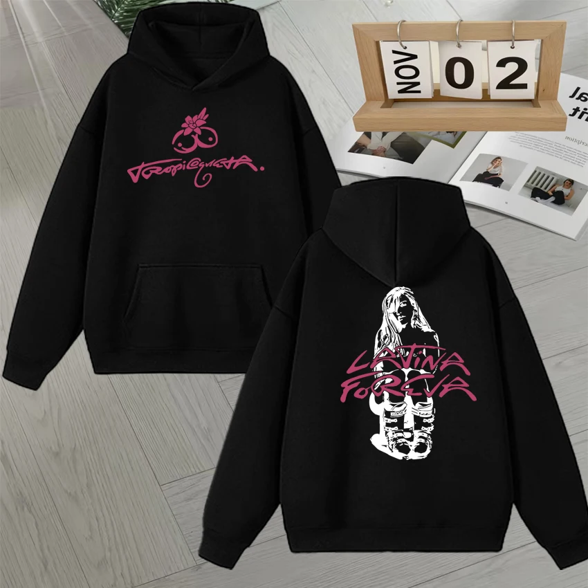 Karol G Tropicoqueta New Album 2025 Double Sided Print Men Women Long sleeve Sweatshirts Autumn Winter vintage Fleece Pullovers
Karol G Tropicoqueta New Album 2025 Double Sided Print Men Women Long sleeve Sweatshirts Autumn Winter vintage Fleece Pullovers