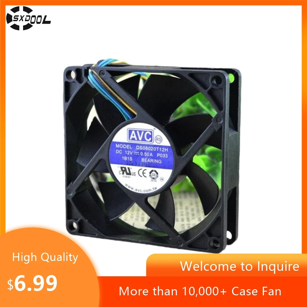 Ds08020t12h 80 мм 8025 ШИМ-вентилятор для AVC 8020 8 см 0,50 А 4-проводной радиатор Кулер процессора Вентиляторы охлаждения
Ds08020t12h 80 мм 8025 ШИМ-вентилятор для AVC 8020 8 см 0,50 А 4-проводной радиатор Кулер процессора Вентиляторы охлаждения