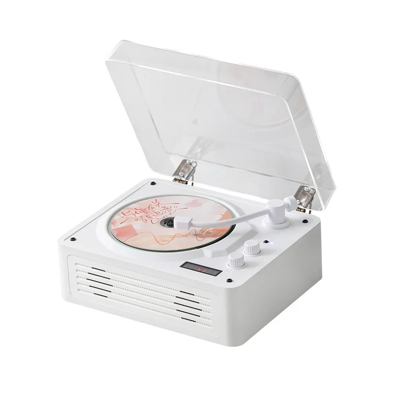 Portable Retro CD player, music album player, integrated Bluetooth speaker, retro speaker.
Portable Retro CD player, music album player, integrated Bluetooth speaker, retro speaker.