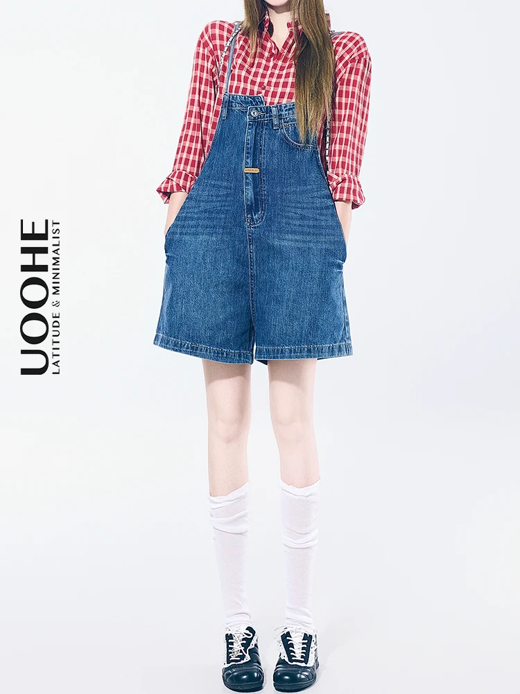 American Retro Denim Overalls Women's Loose Wide Leg Jumpsuit ort Pants High Waist Zipper ket Cotton Blend Spring 2026
American Retro Denim Overalls Women's Loose Wide Leg Jumpsuit ort Pants High Waist Zipper ket Cotton Blend Spring 2026