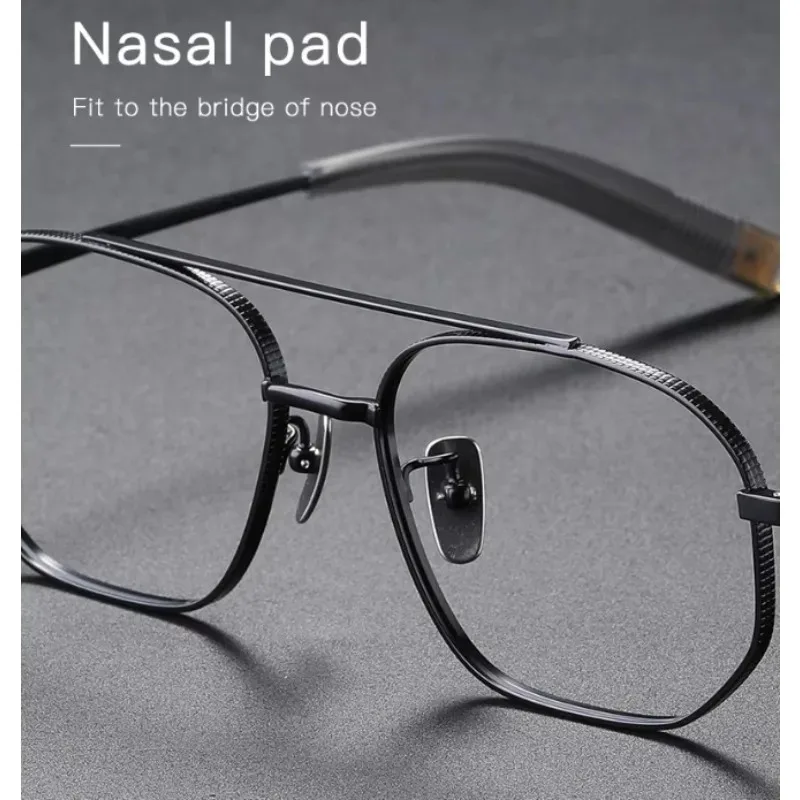 Korean Titanium Myopia Glasses Frame Pilot Optical Prescription Eyeglasses Handmade Large Face Ultralight Double Girder Eyewear
Korean Titanium Myopia Glasses Frame Pilot Optical Prescription Eyeglasses Handmade Large Face Ultralight Double Girder Eyewear