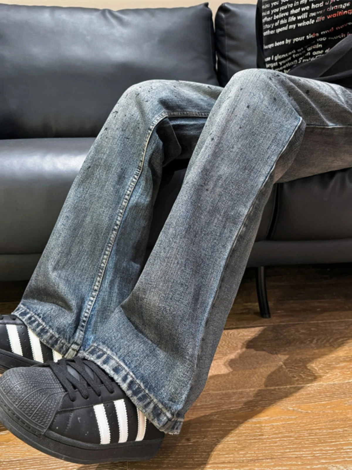 Мужские джинсы прямого кроя на весну-осень, дизайн Bell Bot Knife, повседневная одежда, прочные, обычные, тонкие джинсы
Мужские джинсы прямого кроя на весну-осень, дизайн Bell Bot Knife, повседневная одежда, прочные, обычные, тонкие джинсы