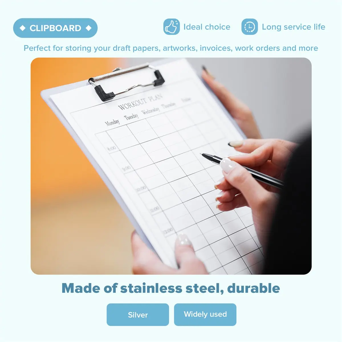 ABNH Металлическая папка для буфера обмена A4 Доска для зажимов из нержавеющей стали Папка для хранения купюр Доска для письма Меню Шина для бизнеса
ABNH Металлическая папка для буфера обмена A4 Доска для зажимов из нержавеющей стали Папка для хранения купюр Доска для письма Меню Шина для бизнеса