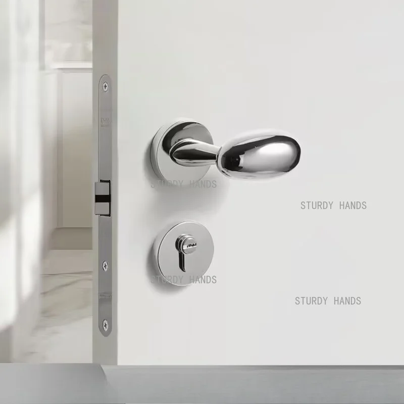 Split duck egg shaped modern minimalist silent indoor door lock circular double door solid wooden door lock
Split duck egg shaped modern minimalist silent indoor door lock circular double door solid wooden door lock