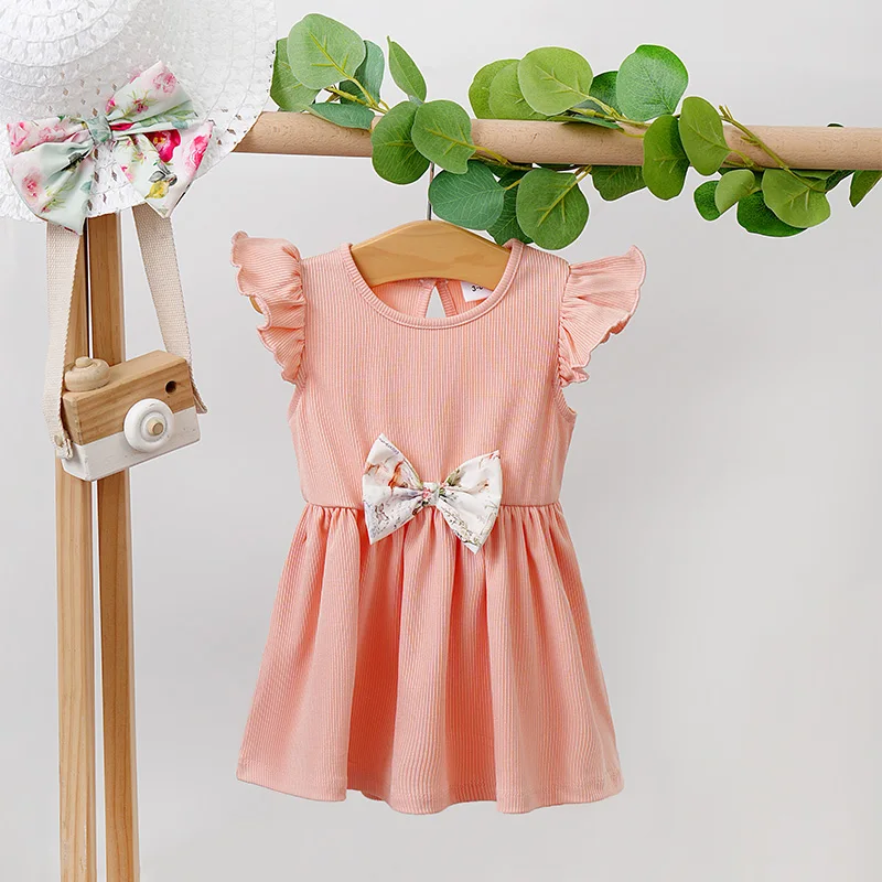 Baby Girl Sweet Bow Solid Color Casual Comfortable Soft Girl Summer Flying Sleeve Round Neck Baby Dress
Baby Girl Sweet Bow Solid Color Casual Comfortable Soft Girl Summer Flying Sleeve Round Neck Baby Dress