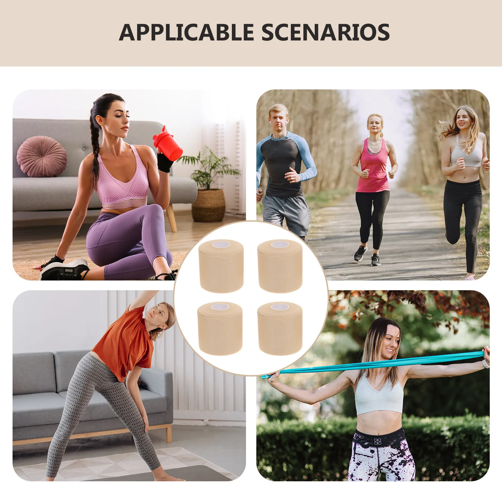 4 шт. спортивных тейпов с губчатой пленкой, амортизирующие, практичные бинты для поддержки лодыжки, запястья, колена, для занятий спортом и ухода за здоровьем
4 шт. спортивных тейпов с губчатой пленкой, амортизирующие, практичные бинты для поддержки лодыжки, запястья, колена, для занятий спортом и ухода за здоровьем