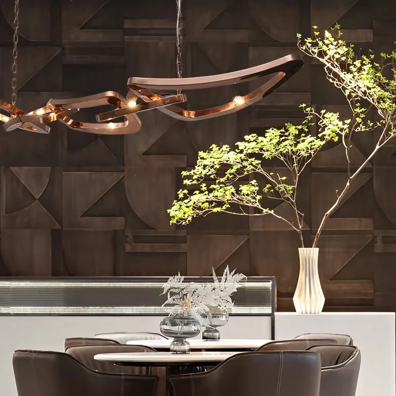American Restaurant Chandelier Designer Bar Office Chandeliers Light Luxury Villa Stainless Steel Lamps Rose Gold Pendant Light
American Restaurant Chandelier Designer Bar Office Chandeliers Light Luxury Villa Stainless Steel Lamps Rose Gold Pendant Light