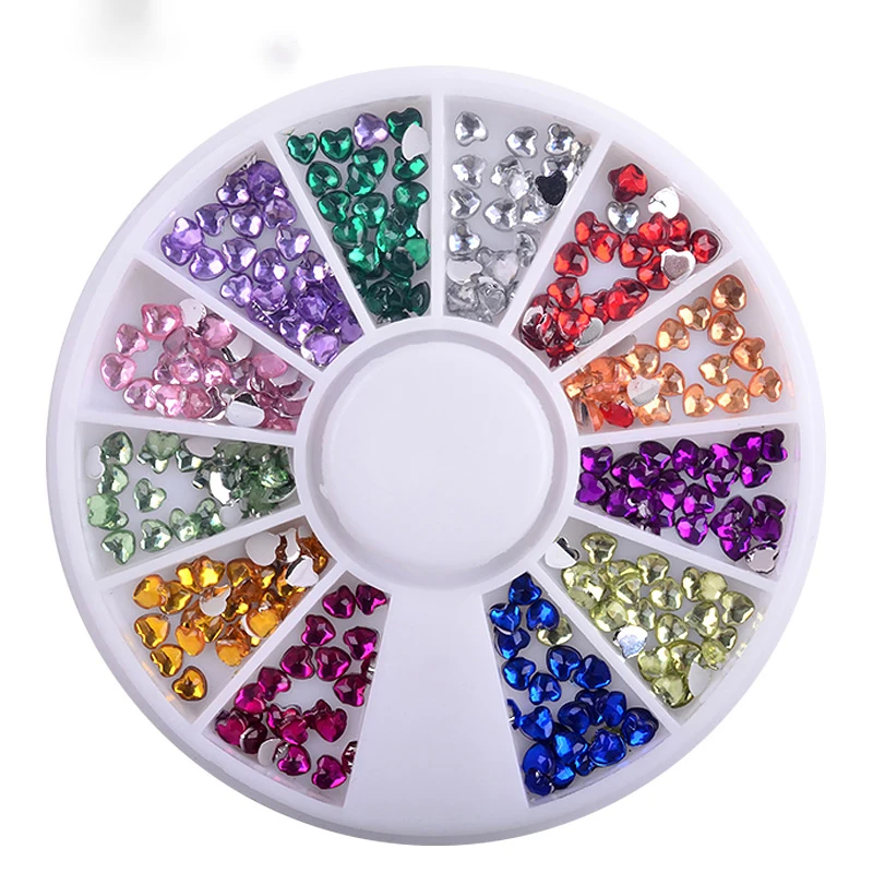 1 Box Heart Shape Acrylic Nail Art Decoration Wheel Glitter 3D Design Rhinestone Charm Jewelry Nail Tools
1 Box Heart Shape Acrylic Nail Art Decoration Wheel Glitter 3D Design Rhinestone Charm Jewelry Nail Tools