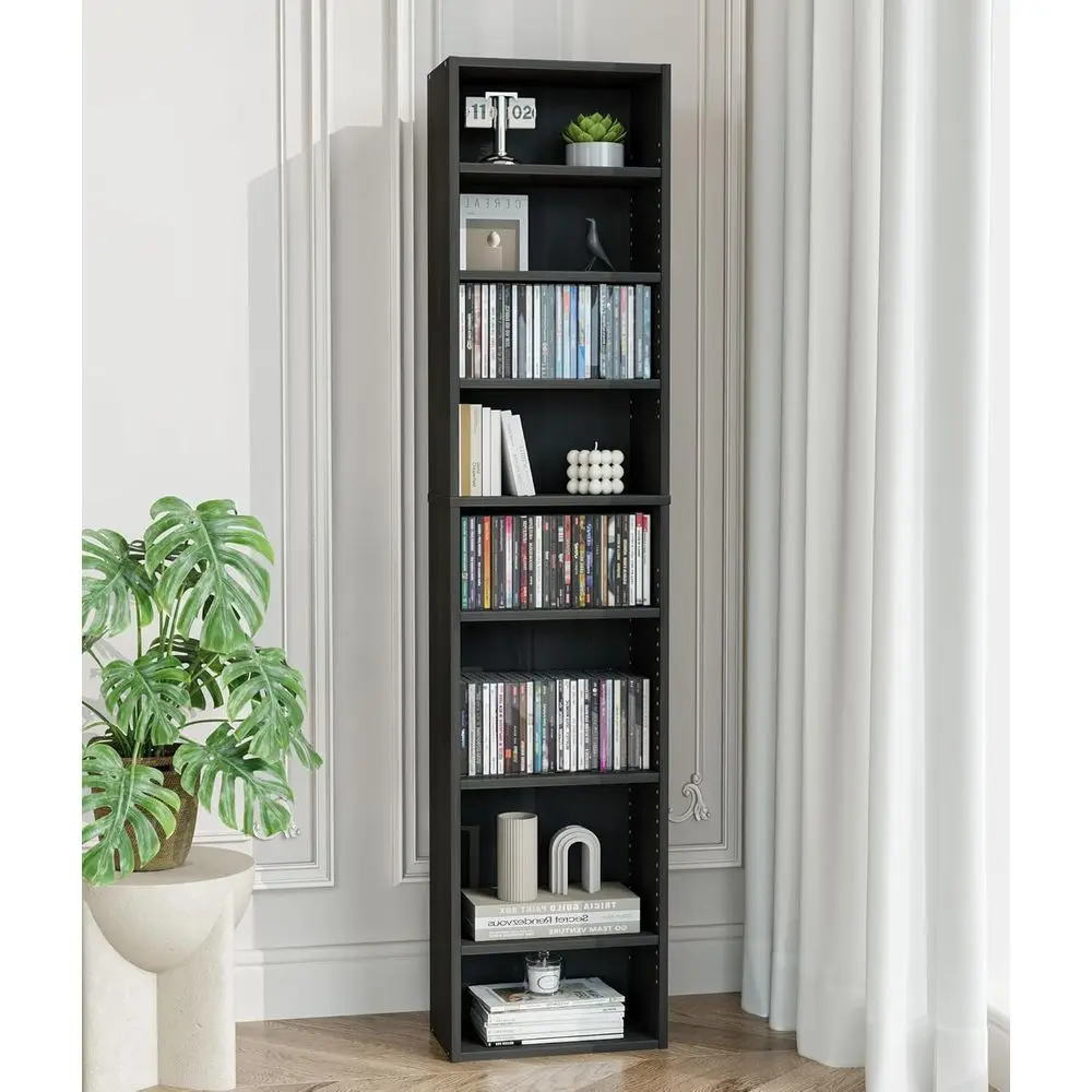 8-Tier Adjustable Multimedia Storage Tower for CDs, Books, and Games in Black
8-Tier Adjustable Multimedia Storage Tower for CDs, Books, and Games in Black