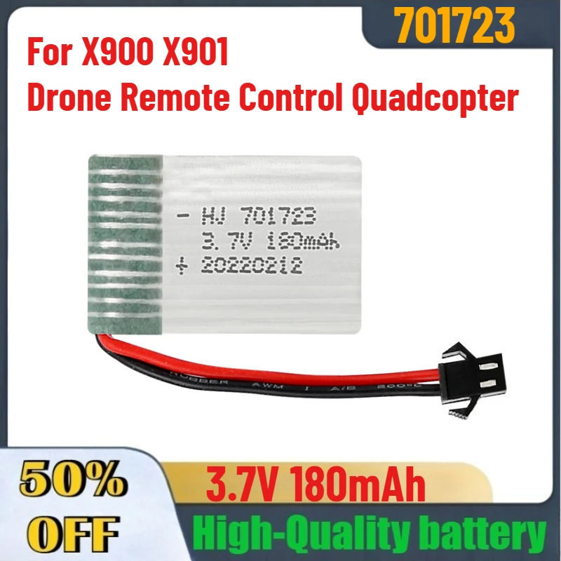 701723 3.7V 180mAh High discharge rate 20C lipo Aeromodelling Batteries H8 H36 H48 for X900 X901 Drone Remote Control Quadcopter
701723 3.7V 180mAh High discharge rate 20C lipo Aeromodelling Batteries H8 H36 H48 for X900 X901 Drone Remote Control Quadcopter
