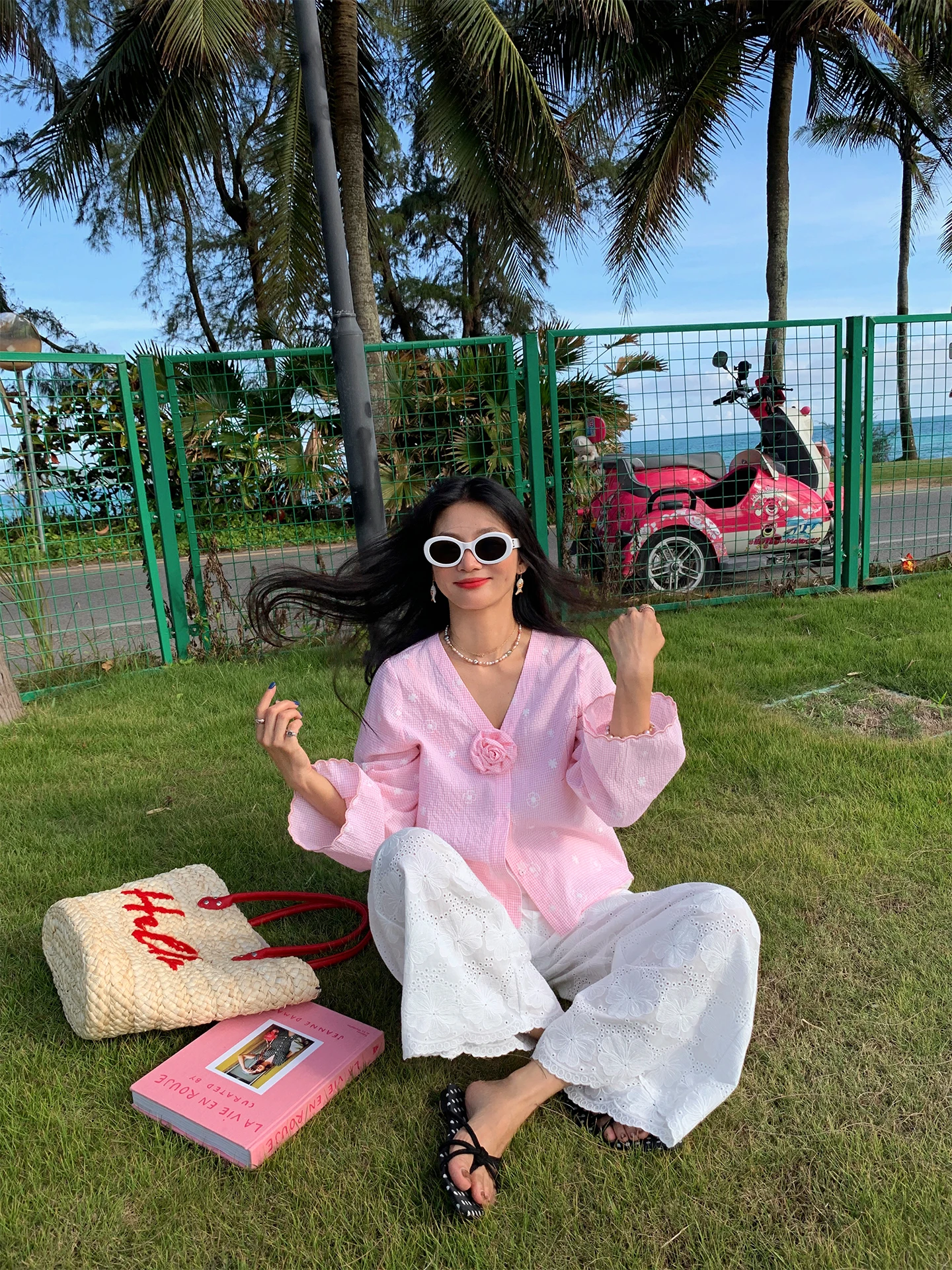 Chic Korean Sle Women's Long Sve V-Ne Embroidered irt Pink Faionable Top Commute Wind Loose Fit Cotton Polyester B...
Chic Korean Sle Women's Long Sve V-Ne Embroidered irt Pink Faionable Top Commute Wind Loose Fit Cotton Polyester B...