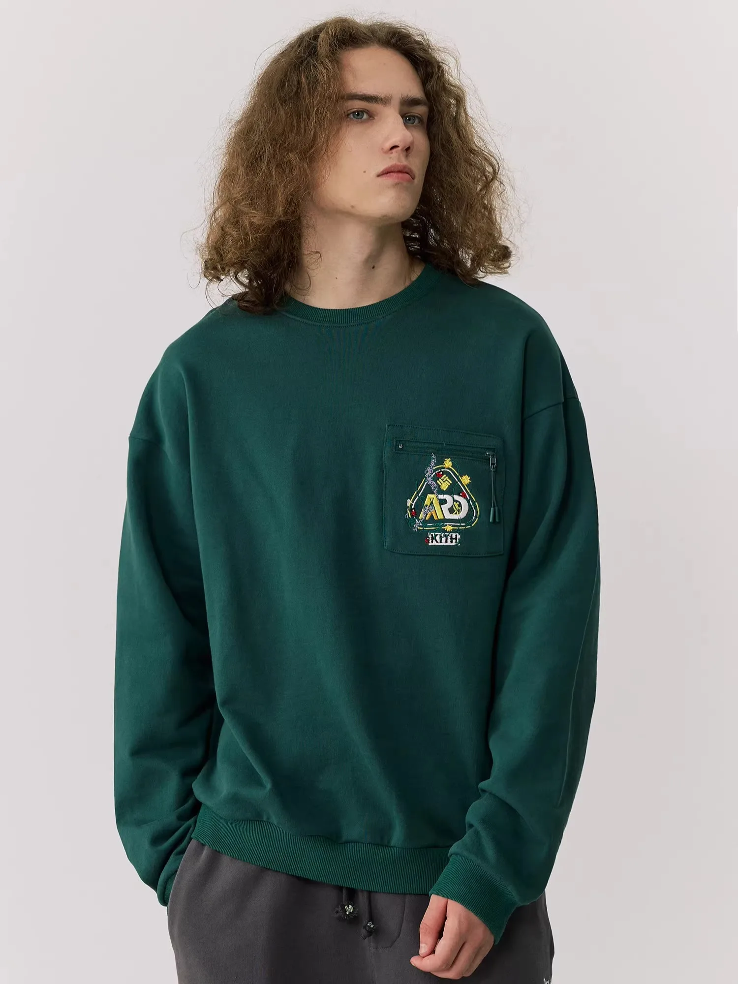KITH Men's Fleece Lined round Neck Sweatshirt with Chest Pocket Embroidery Long Sleeve Autumn Winter Casual Comfortable Sweat...
KITH Men's Fleece Lined round Neck Sweatshirt with Chest Pocket Embroidery Long Sleeve Autumn Winter Casual Comfortable Sweat...