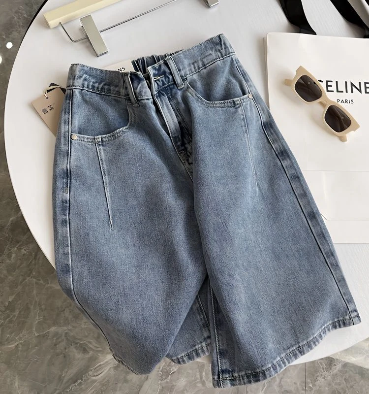 plus Size 300 Pounds High Waist Denim Shorts Men's Summer Vintage Small Size Loose Straight Leg Wide Leg Five-Quarter Pants
plus Size 300 Pounds High Waist Denim Shorts Men's Summer Vintage Small Size Loose Straight Leg Wide Leg Five-Quarter Pants