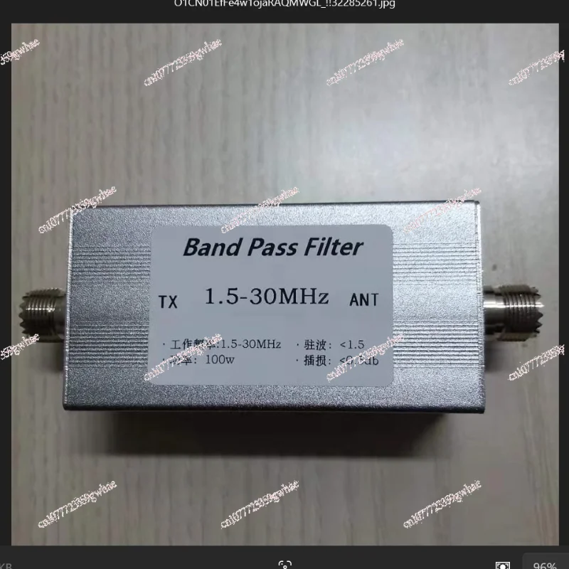 Полосовой фильтр ВЧ, полосовой фильтр BPF 1,5–30 МГц, защита от помех, 100 Вт, M, гнездо
Полосовой фильтр ВЧ, полосовой фильтр BPF 1,5–30 МГц, защита от помех, 100 Вт, M, гнездо