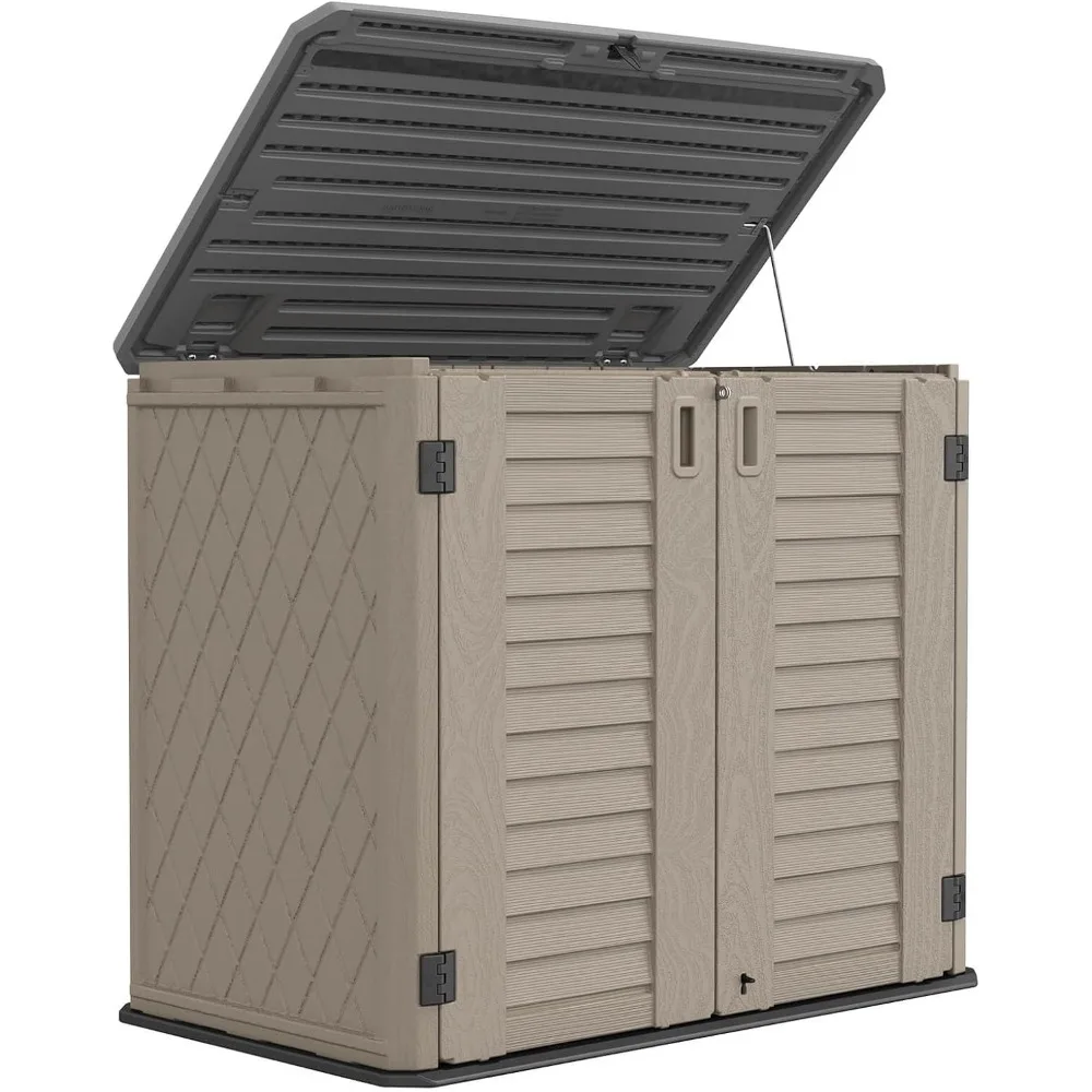 Outdoor Storage shed, 26 Cu.ft Outdoor Storage Box Waterproof, Outdoor Storage Cabinet for Bike, Garbage Cans, Lawnmower
Outdoor Storage shed, 26 Cu.ft Outdoor Storage Box Waterproof, Outdoor Storage Cabinet for Bike, Garbage Cans, Lawnmower