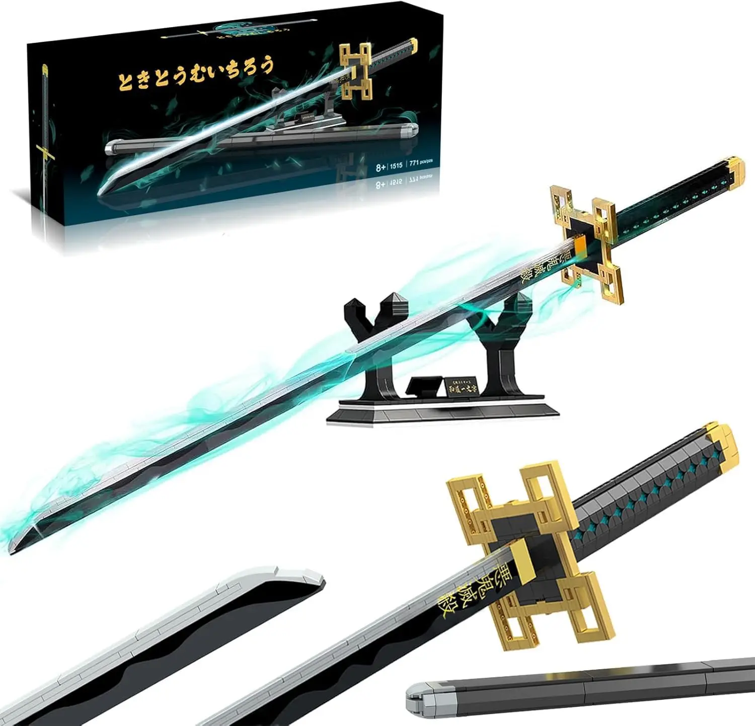 Demon Anime Sword Building Set, 40in Tokitou Muichirou Sword Set with Scabbard and Stand Anime Katana Sword Building Blocks Gift
Demon Anime Sword Building Set, 40in Tokitou Muichirou Sword Set with Scabbard and Stand Anime Katana Sword Building Blocks Gift