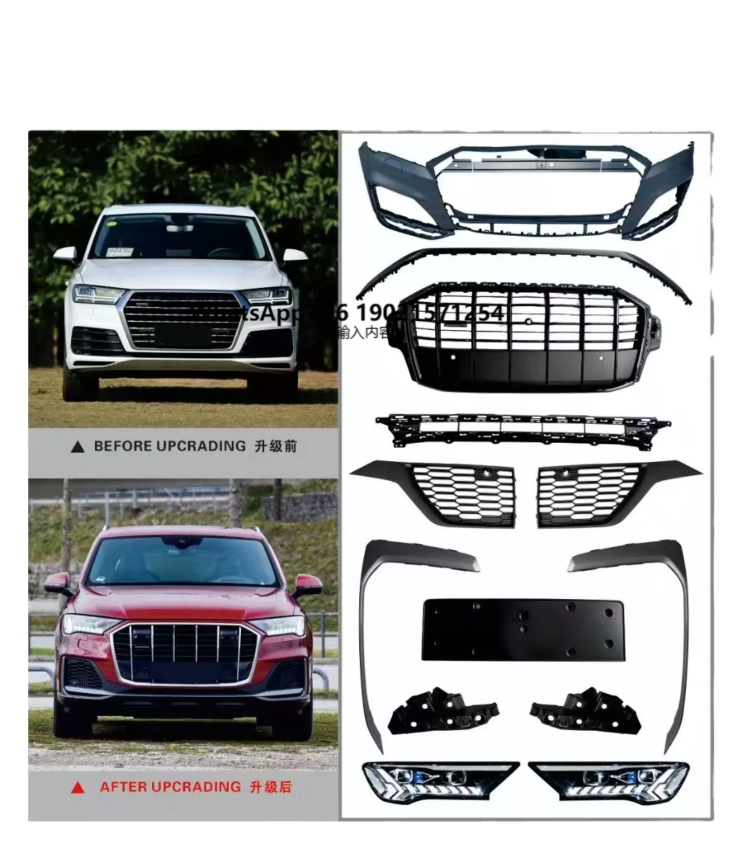 Upgrade to the 2023 Q7 Style Front Bumper Sets Bodykit and Headlamp Headlight Front Lamp Light for Q7 Car Parts 2016-2019
Upgrade to the 2023 Q7 Style Front Bumper Sets Bodykit and Headlamp Headlight Front Lamp Light for Q7 Car Parts 2016-2019
