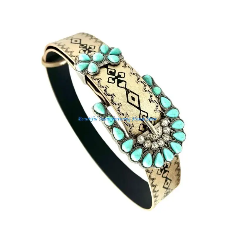 E56A Bohemian PU Belt Woman Waist Decors Pants Belt Embossing Pattern Jeans Waistband
E56A Bohemian PU Belt Woman Waist Decors Pants Belt Embossing Pattern Jeans Waistband