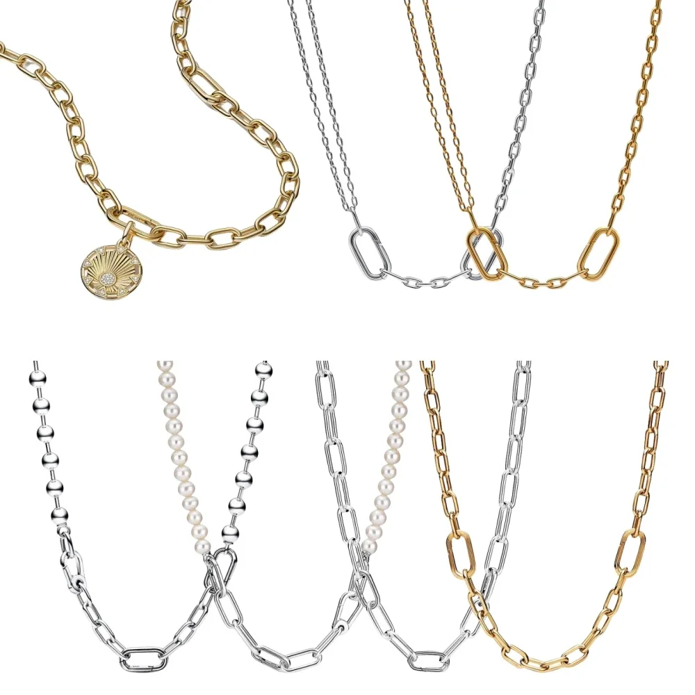 New ME Link Chain Suitable For Women's Pearl Necklace Original Charm Festival Fashion Jewelry Party DIY Gift 
New ME Link Chain Suitable For Women's Pearl Necklace Original Charm Festival Fashion Jewelry Party DIY Gift