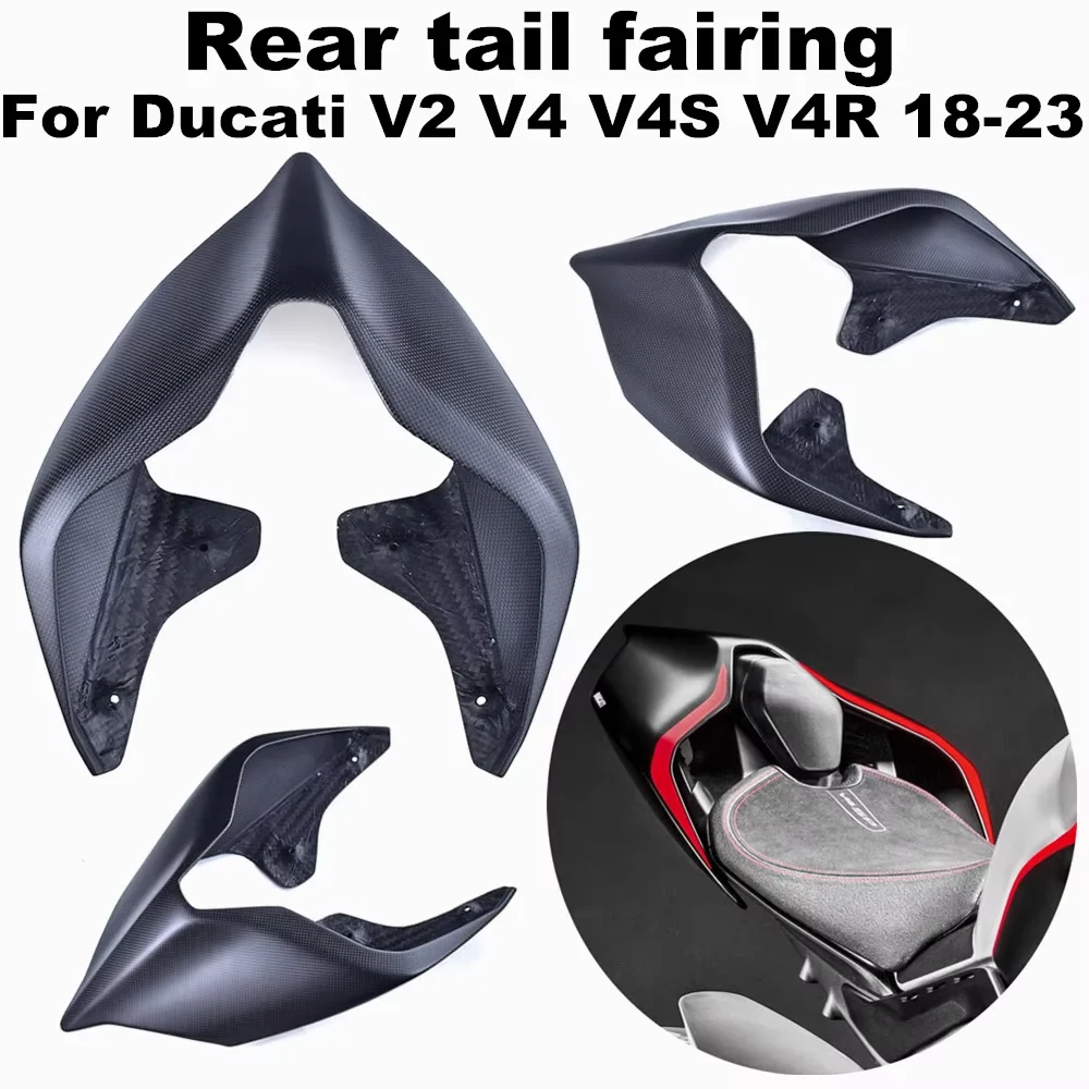 Suitable for Ducati Panigale V4, V4S V4R V2 2018-2023 Street Fighter motorcycle 3K carbon fiber rear seat cover, rear fairing
Suitable for Ducati Panigale V4, V4S V4R V2 2018-2023 Street Fighter motorcycle 3K carbon fiber rear seat cover, rear fairing
