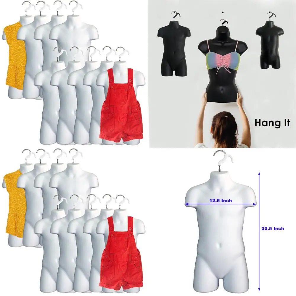 Складные белые манекены-торсы для детей с крючком для подвешивания, размеры 5T-7, для демонстрации футболок, использования на столешницах, на выставках ремесел и для дизайнерских проектов
Складные белые манекены-торсы для детей с крючком для подвешивания, размеры 5T-7, для демонстрации футболок, использования на столешницах, на выставках ремесел и для дизайнерских проектов