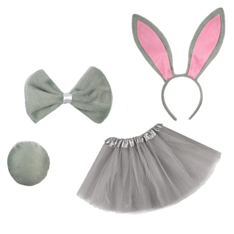 090B 4Pcs Kids Rabbit Cosplay Costume Set Layered Tulle Tutu Skirt Fancy Dress Up Bunny Ears Headband Bow Ties Tail Easter Party
090B 4Pcs Kids Rabbit Cosplay Costume Set Layered Tulle Tutu Skirt Fancy Dress Up Bunny Ears Headband Bow Ties Tail Easter Party