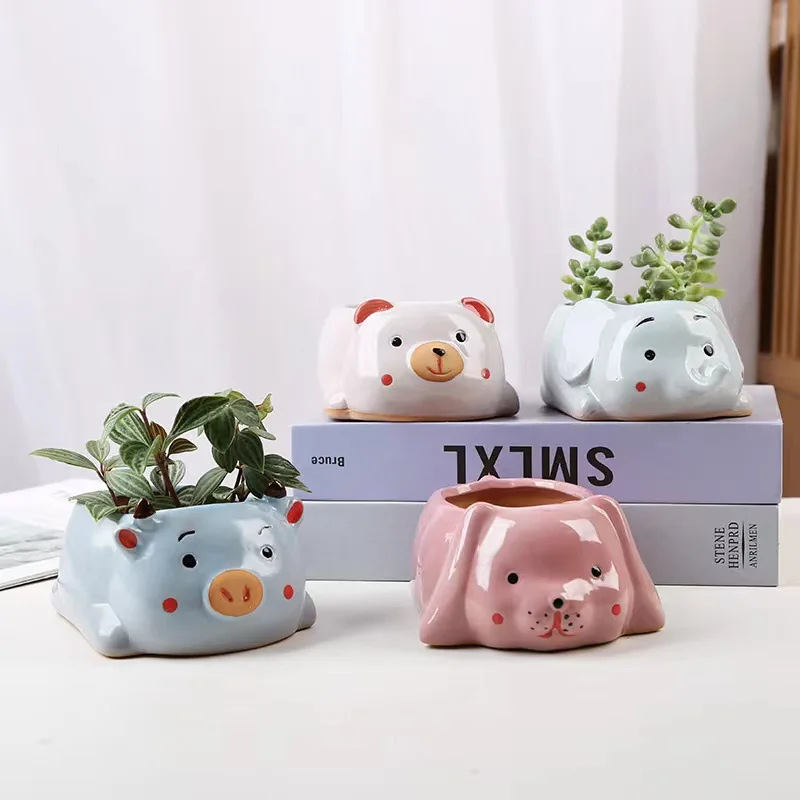 1PC Animal Ceramic Flower Pot Cartoon Cute Creative Green Plant Potting Breathable Colored Plant Potting Flower
1PC Animal Ceramic Flower Pot Cartoon Cute Creative Green Plant Potting Breathable Colored Plant Potting Flower