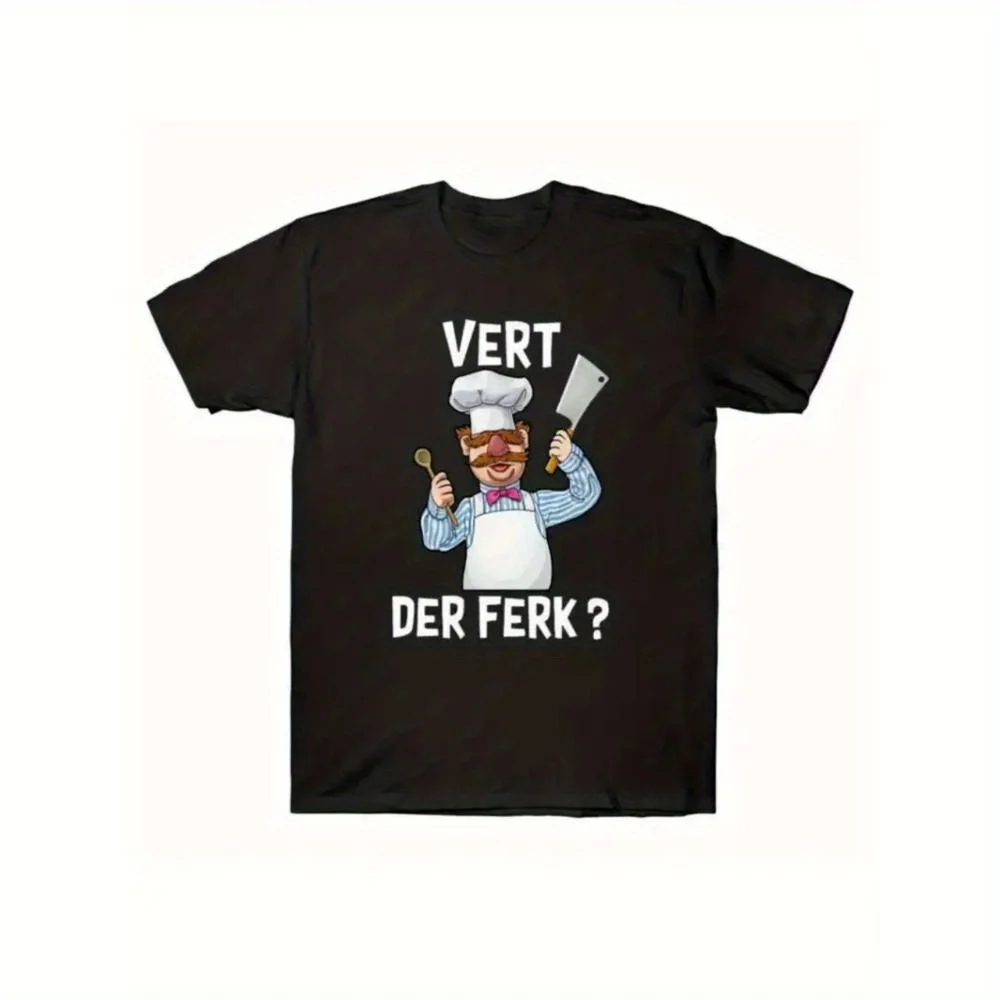 Swedish Chef Vert Der Ferk Men's T-Shirt, Black Navy Blue, Fun Gift, Loose Style, Suitable as a holiday gift to be presented
Swedish Chef Vert Der Ferk Men's T-Shirt, Black Navy Blue, Fun Gift, Loose Style, Suitable as a holiday gift to be presented