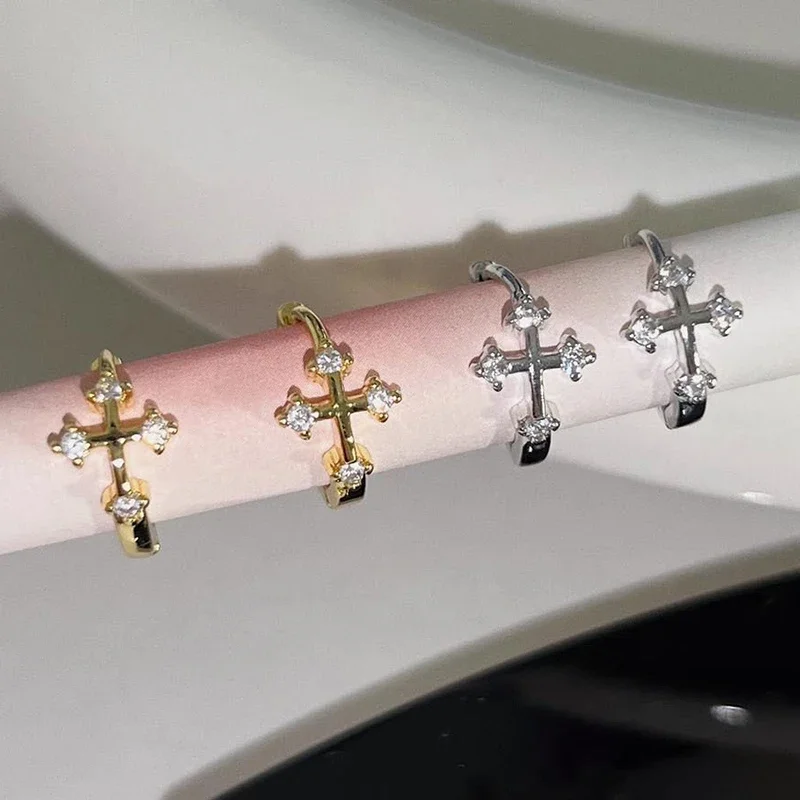 PONYKISS 925 Silver Zircon Cross Round Hoop Earrings for Women Minimalist Punk Fine Jewelry Light Luxury Accessories
PONYKISS 925 Silver Zircon Cross Round Hoop Earrings for Women Minimalist Punk Fine Jewelry Light Luxury Accessories