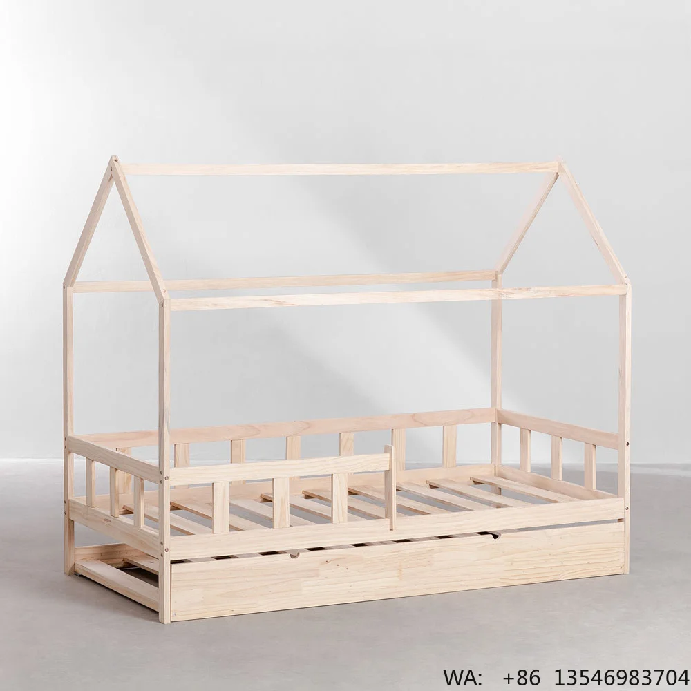 Custom Bedroom Full-size Wooden Children's Bed, Solid Wood Children's Walking Bed Frame
Custom Bedroom Full-size Wooden Children's Bed, Solid Wood Children's Walking Bed Frame