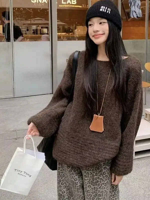 Korean Style Simple Lazy High-End Knitwear Soft Cozy Autumn Winter New Arrival Versatile Sweater Slimming Top Elastic round Neck
Korean Style Simple Lazy High-End Knitwear Soft Cozy Autumn Winter New Arrival Versatile Sweater Slimming Top Elastic round Neck