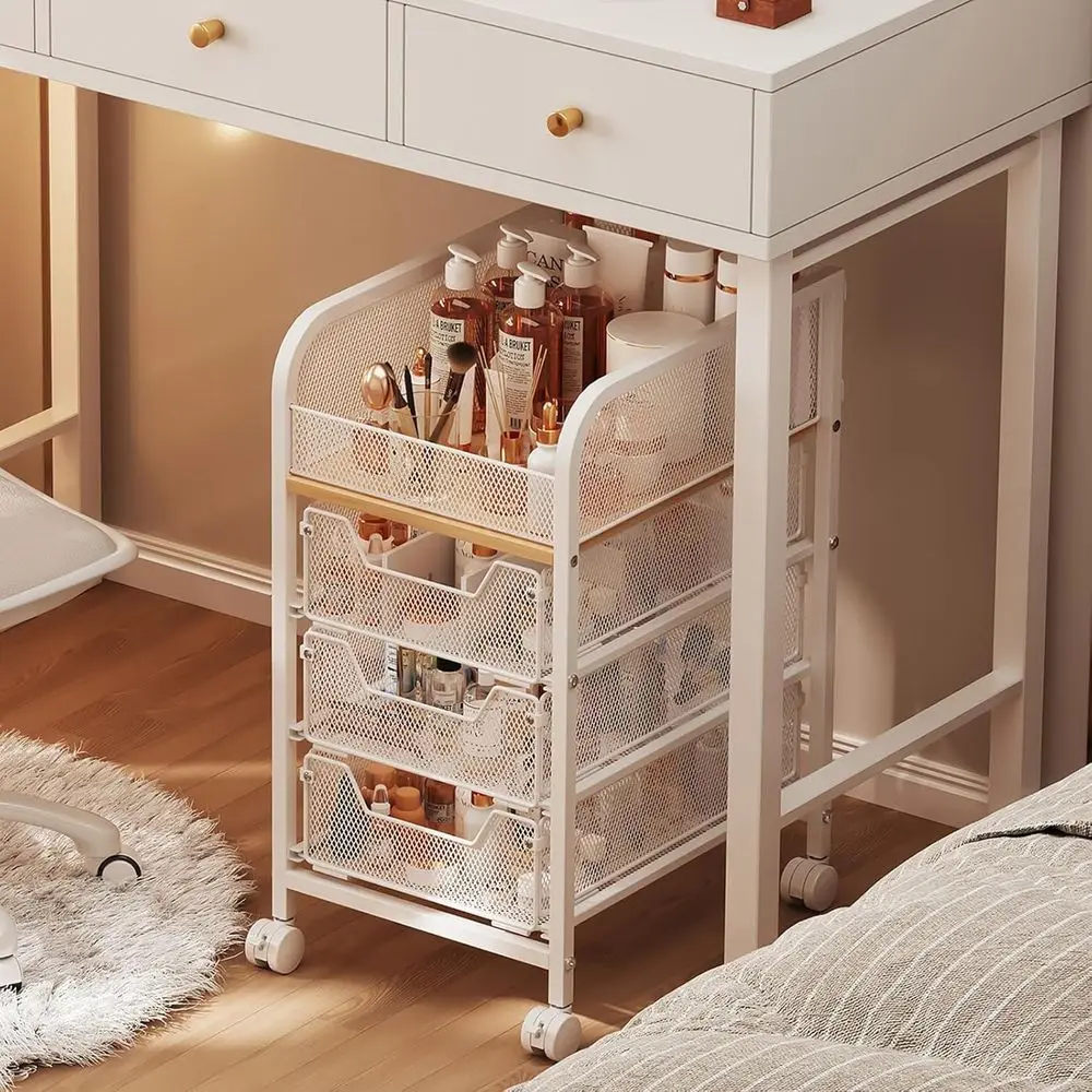 Rolling Makeup Cart Organizer with 3 Drawers, Narrow Floor Skincare Organizers, Cosmetics Display Cases Vanity Organizer for Ski
Rolling Makeup Cart Organizer with 3 Drawers, Narrow Floor Skincare Organizers, Cosmetics Display Cases Vanity Organizer for Ski