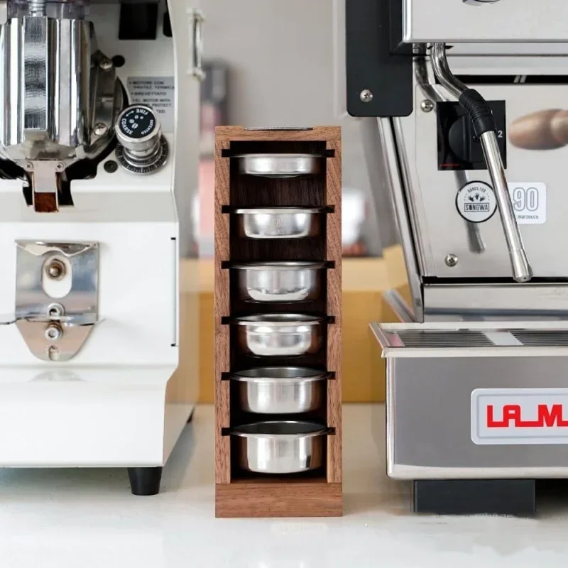 Черный орех, твердая древесина, чаша для эспрессо, чаша для порошка, стеллаж для хранения фильтров, портативная настольная полка, подходит для 51/53/58
Черный орех, твердая древесина, чаша для эспрессо, чаша для порошка, стеллаж для хранения фильтров, портативная настольная полка, подходит для 51/53/58