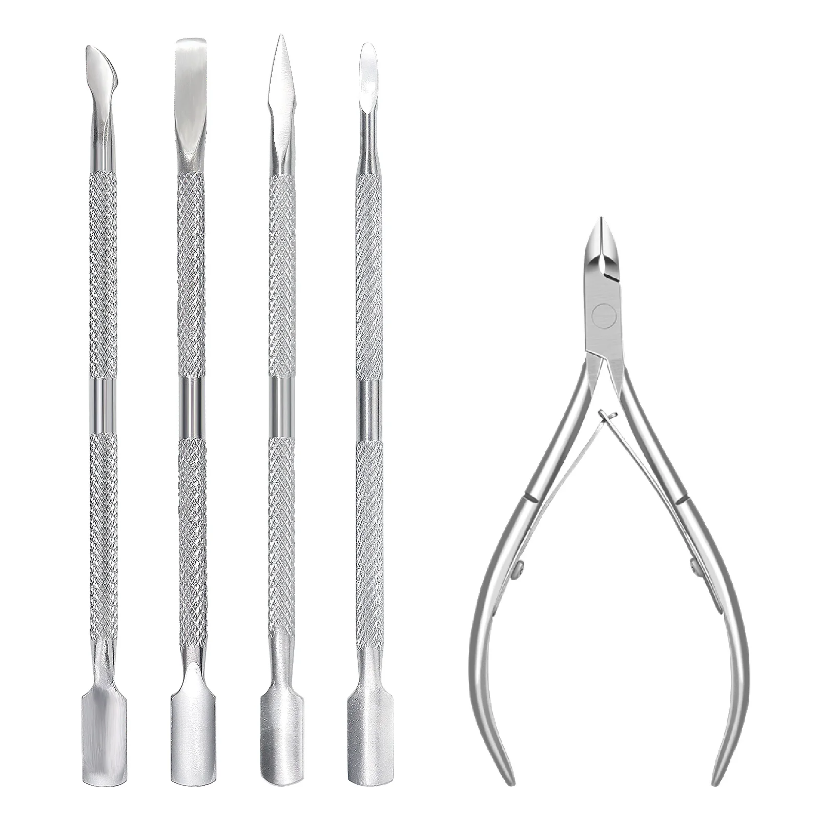 4/5 Pcs Professional Stainless Steel Nail Cutter Scissor Nippers Multi Function Cuticle Pusher Remover Nail Art Care Tools Kits
4/5 Pcs Professional Stainless Steel Nail Cutter Scissor Nippers Multi Function Cuticle Pusher Remover Nail Art Care Tools Kits