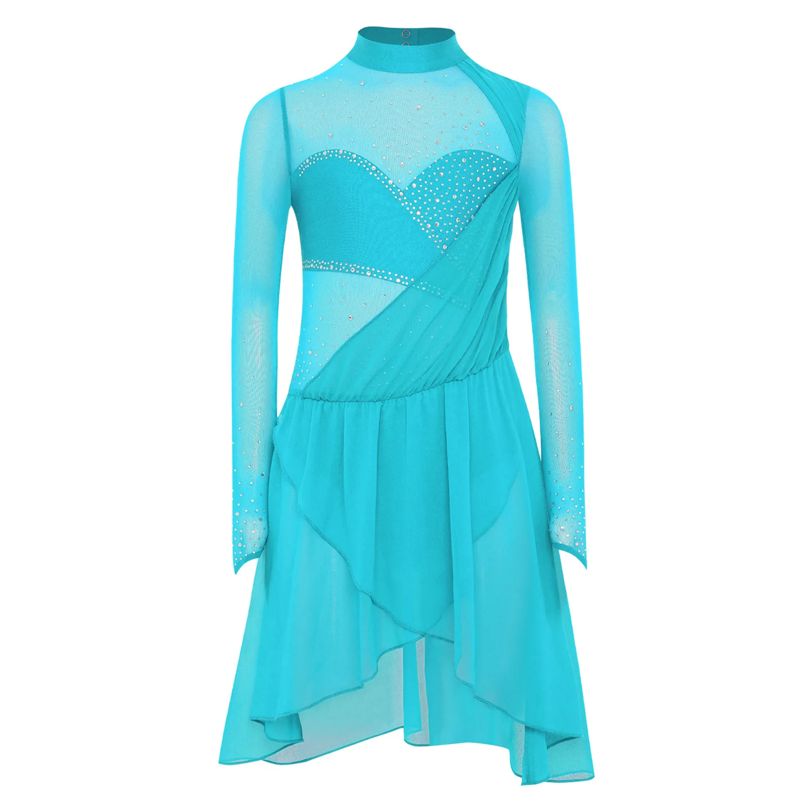 Kids Girls Gymnastics Figure Skating Dance Dress Long Sleeves Shiny Rhinestones Sheer Mesh Irregular Hem Leotard Dress Dancewear
Kids Girls Gymnastics Figure Skating Dance Dress Long Sleeves Shiny Rhinestones Sheer Mesh Irregular Hem Leotard Dress Dancewear