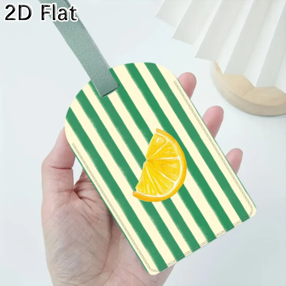 Luggage Tag Travel Baggage Identifier with Lemon Slice Green Striped Pattern for Suitcase Bag Luggage Label Accessories
Luggage Tag Travel Baggage Identifier with Lemon Slice Green Striped Pattern for Suitcase Bag Luggage Label Accessories