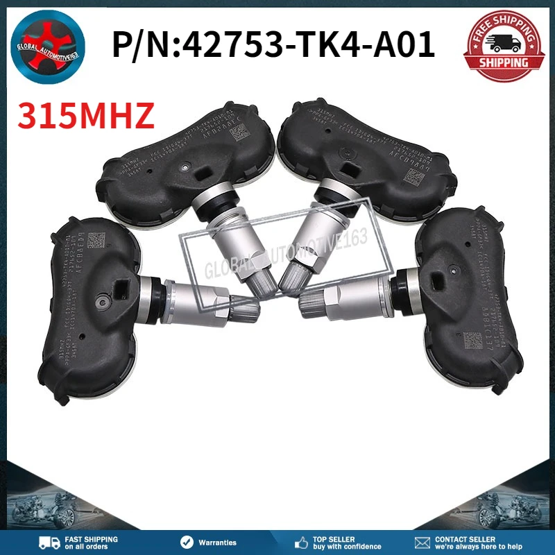 SET 4x 42753-TK4-A01 TPMS Tire Pressure Monitoring Sensor 315MHz For Acura RLX TL ZDX TPMS 42753-TK4-A010-M1 42753-TY2-A51
SET 4x 42753-TK4-A01 TPMS Tire Pressure Monitoring Sensor 315MHz For Acura RLX TL ZDX TPMS 42753-TK4-A010-M1 42753-TY2-A51