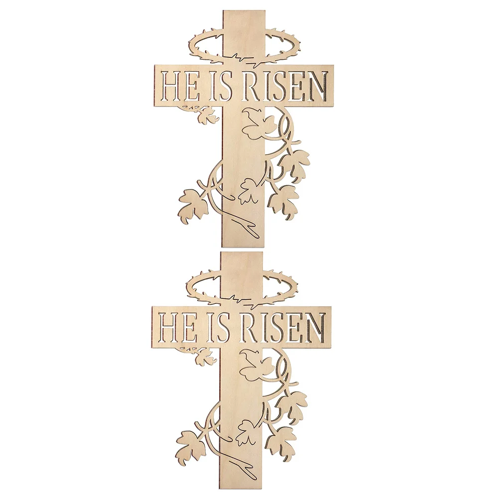 2Pcs Wooden Cross Easter Pendant Rustic Hanging Decoration Farmhouse Style Wall Door Mantel Ornament Easter Decor Gift
2Pcs Wooden Cross Easter Pendant Rustic Hanging Decoration Farmhouse Style Wall Door Mantel Ornament Easter Decor Gift