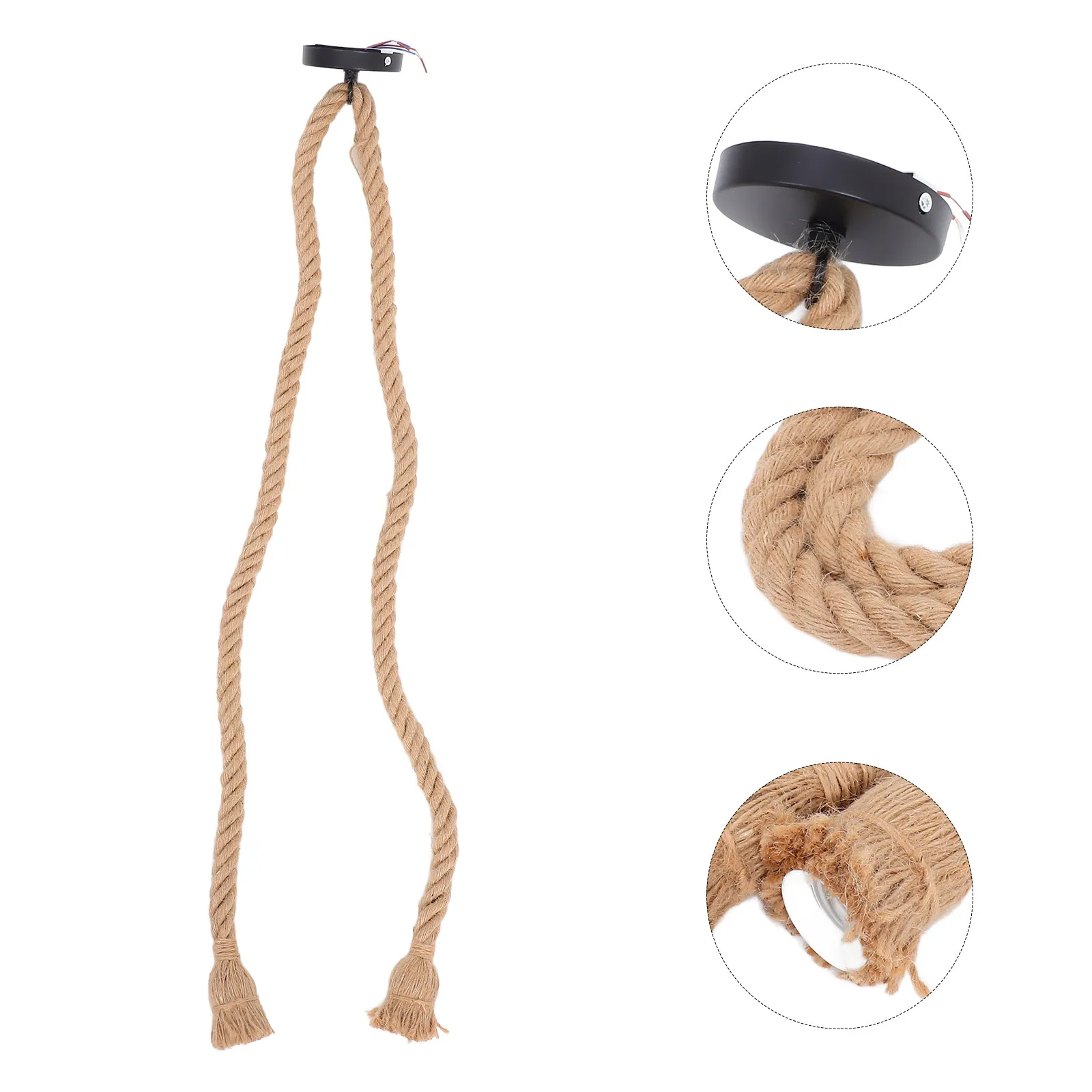 Vintage Industrial Rope Pendant Light Double Head Rattan Rope Hanging Light Cord for Bar Cafe Restaurant Ceiling Lighting
Vintage Industrial Rope Pendant Light Double Head Rattan Rope Hanging Light Cord for Bar Cafe Restaurant Ceiling Lighting