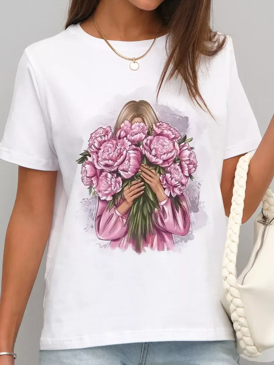 Футболка больших размеров с буквенным принтом, повседневная футболка с круглым вырезом и короткими рукавами, женская одежда больших размеров
Футболка больших размеров с буквенным принтом, повседневная футболка с круглым вырезом и короткими рукавами, женская одежда больших размеров