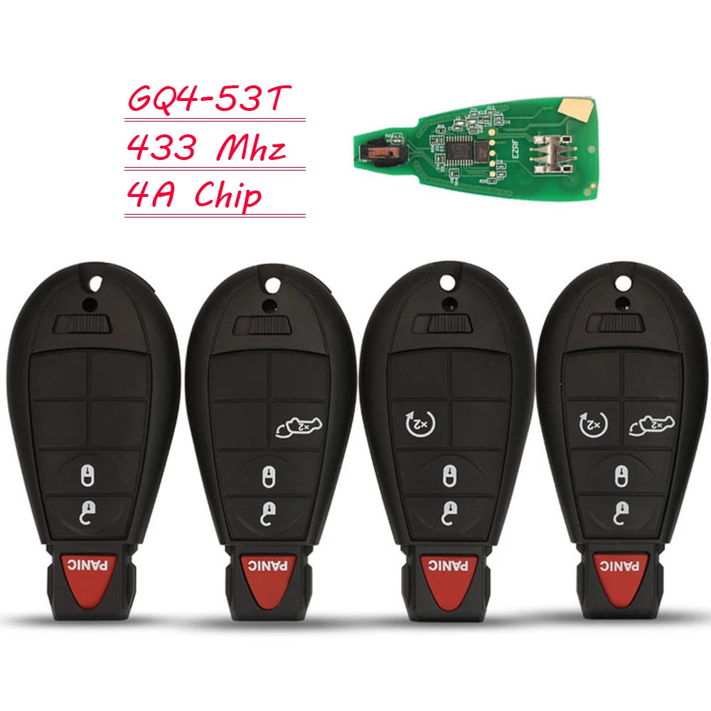 jingyuqin New Smart Remote Key Fob GQ4-53T 433Mhz 4A/PCF7961M For Chrysler Ram Jeep Grand Cherokee Chip
jingyuqin New Smart Remote Key Fob GQ4-53T 433Mhz 4A/PCF7961M For Chrysler Ram Jeep Grand Cherokee Chip