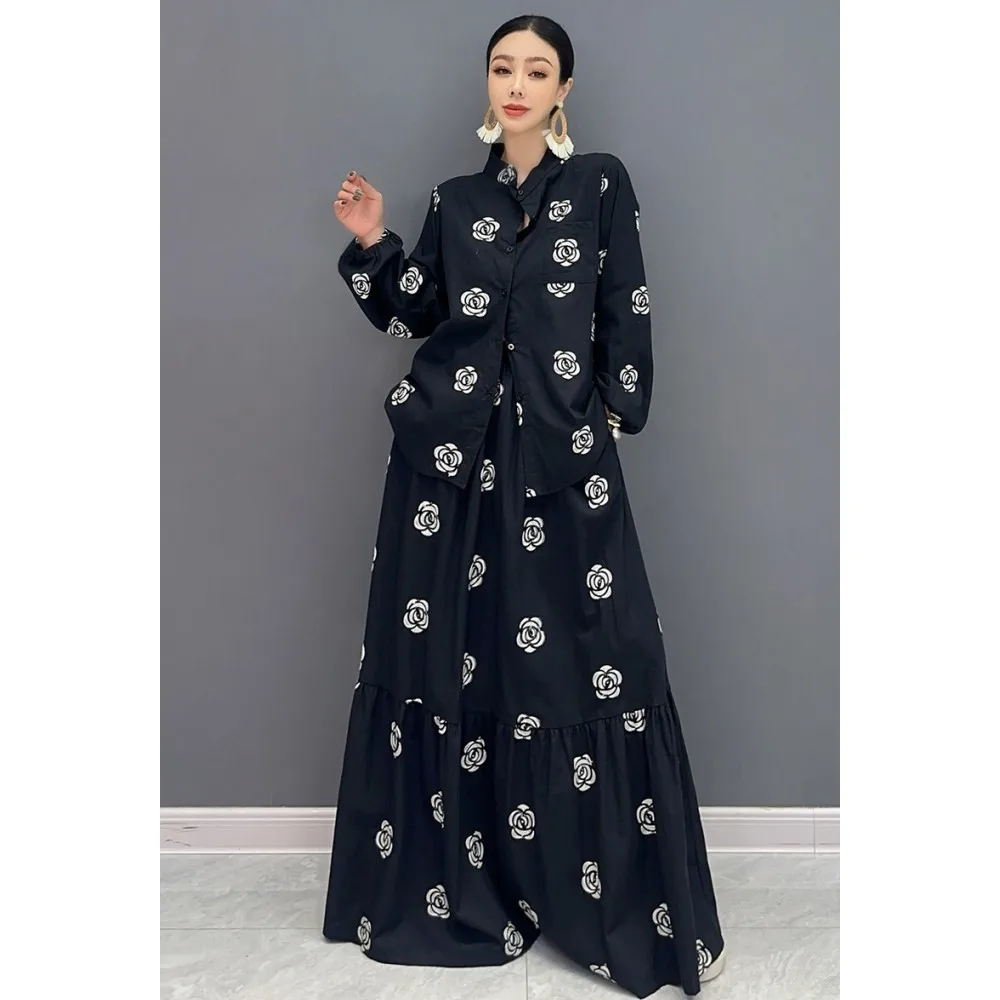 2024 Spring Autumn New Fashionable Casual Loose Dress Set Women Printed Stand Collar Long Sleeve Shirt + Skirt LX1841
2024 Spring Autumn New Fashionable Casual Loose Dress Set Women Printed Stand Collar Long Sleeve Shirt + Skirt LX1841