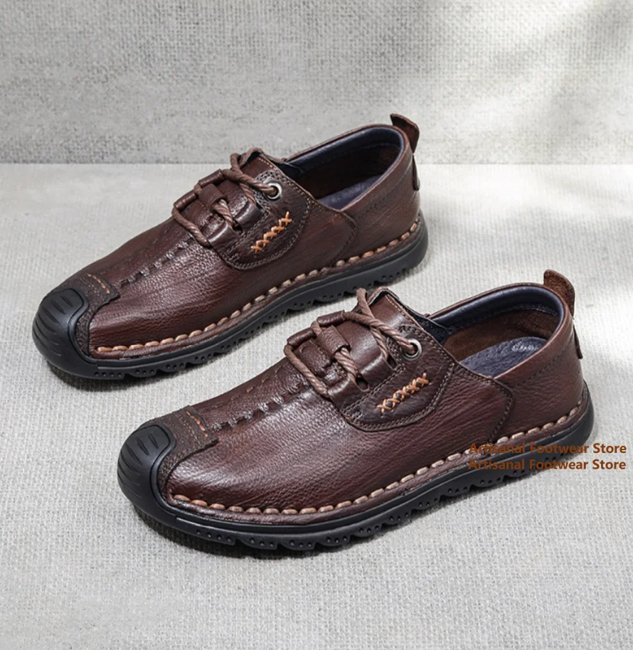 Мужская обувь из мягкой кожи на мягкой подошве, Нескользящая дышащая повседневная кожаная обувь из натуральной кожи на шнуровке, модная мужская обувь ручной работы
Мужская обувь из мягкой кожи на мягкой подошве, Нескользящая дышащая повседневная кожаная обувь из натуральной кожи на шнуровке, модная мужская обувь ручной работы