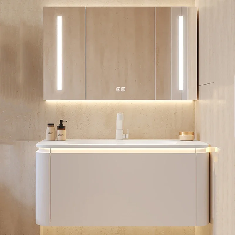 Light Wall Mounted Cabinet Luxury White Organization Storage Bathroom Cabinet Sink Mirror Salle De Bain Armoire Home Furniture
Light Wall Mounted Cabinet Luxury White Organization Storage Bathroom Cabinet Sink Mirror Salle De Bain Armoire Home Furniture