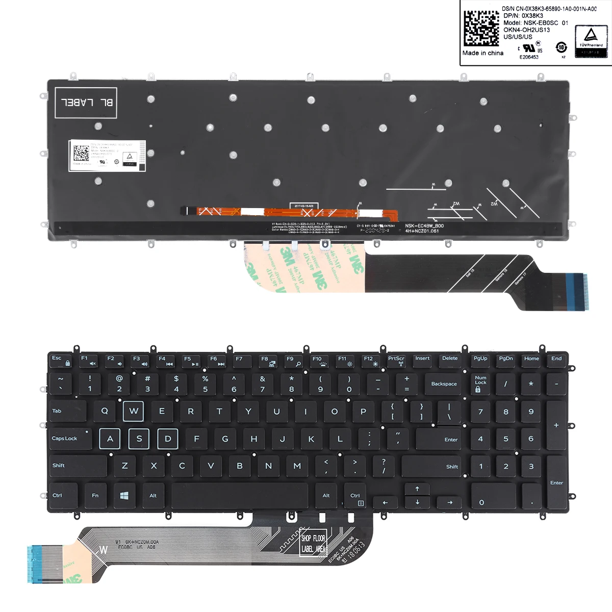 US Laptop Keyboard for Dell Inspiron G3 15 3579 3779 G5 15 5587 5590 G7 15 7588 7558 7590 7790 Black
US Laptop Keyboard for Dell Inspiron G3 15 3579 3779 G5 15 5587 5590 G7 15 7588 7558 7590 7790 Black