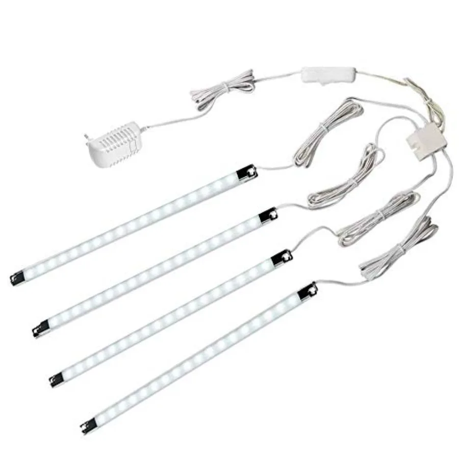 4-Pack 12-inch LED Light Bar for Display Cases and Cabinets, Plug-in Under Counter Lighting Strip, 6000K White
4-Pack 12-inch LED Light Bar for Display Cases and Cabinets, Plug-in Under Counter Lighting Strip, 6000K White